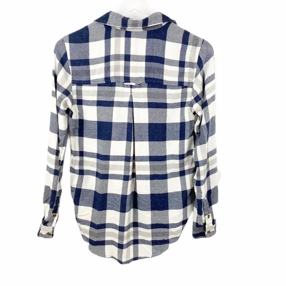 American Eagle Boyfriend Fit Oversized Flannel Button Down Shirt XS - Picture 4 of 7